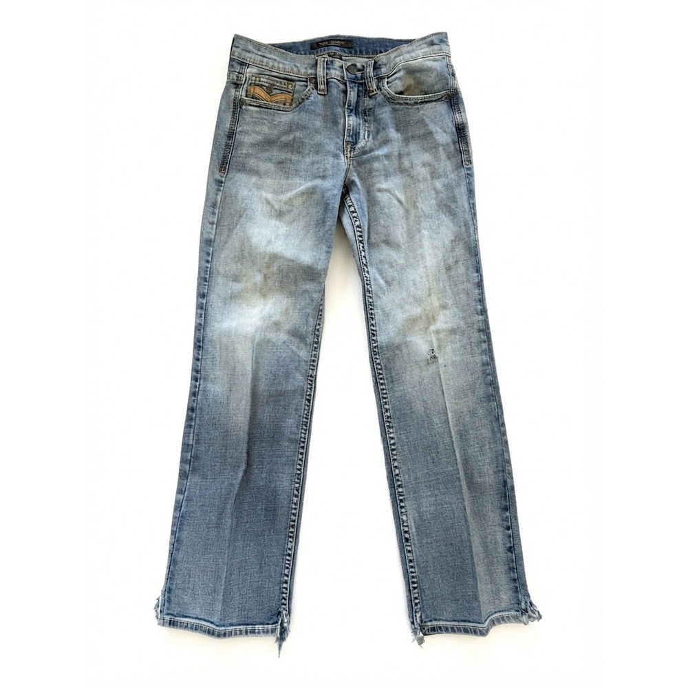 Cody James Jackson Slim Straight Western Jeans Light Wash Blue 29x30 Distressed